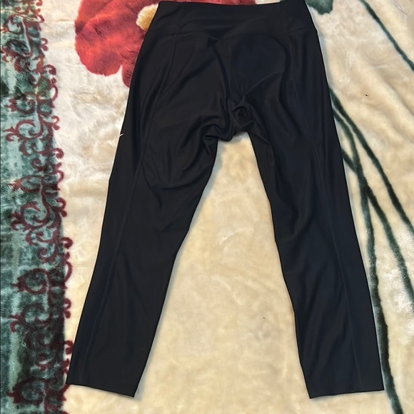 Nike Black Leggings with White Swoosh - Picture 2 of 2